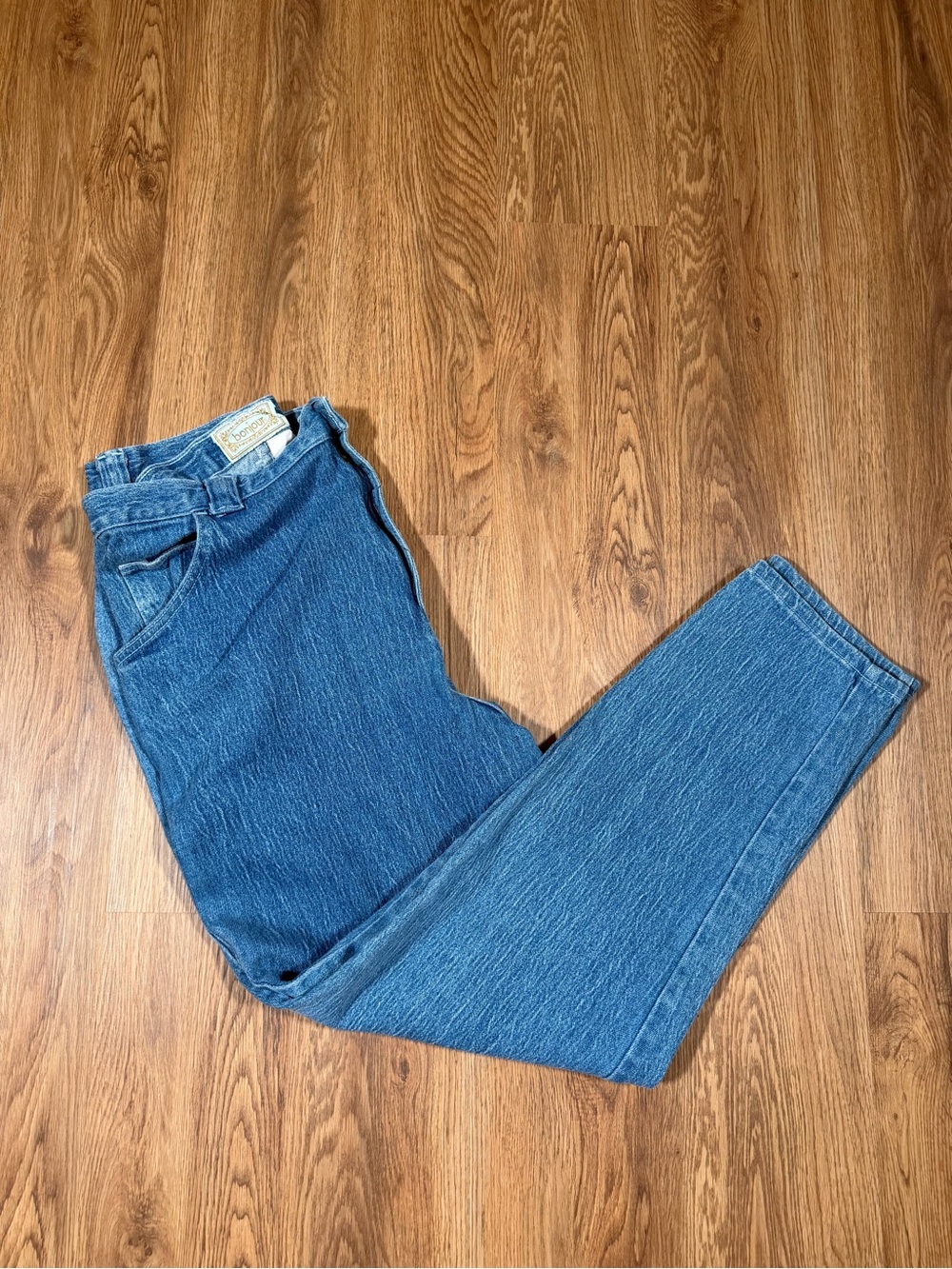 Vintage BonJour High-Waisted Mom Jeans Womens H2 Medium Stonewash USA 80s 90s